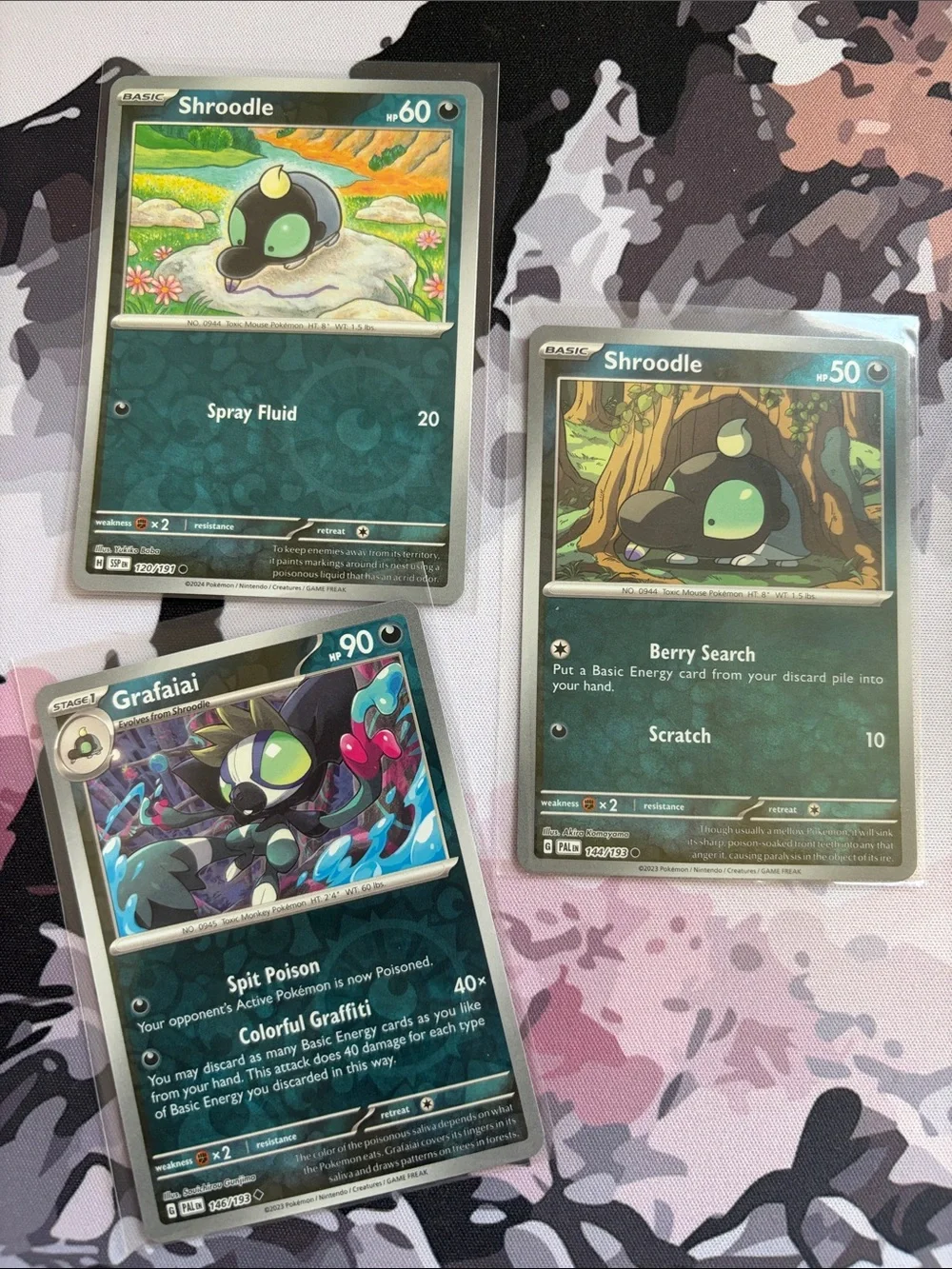 Shroodle & Grafaiai Reverse Holo Pokémon Card Lot | 3 Card Evolution Lot ✨5/$25✨